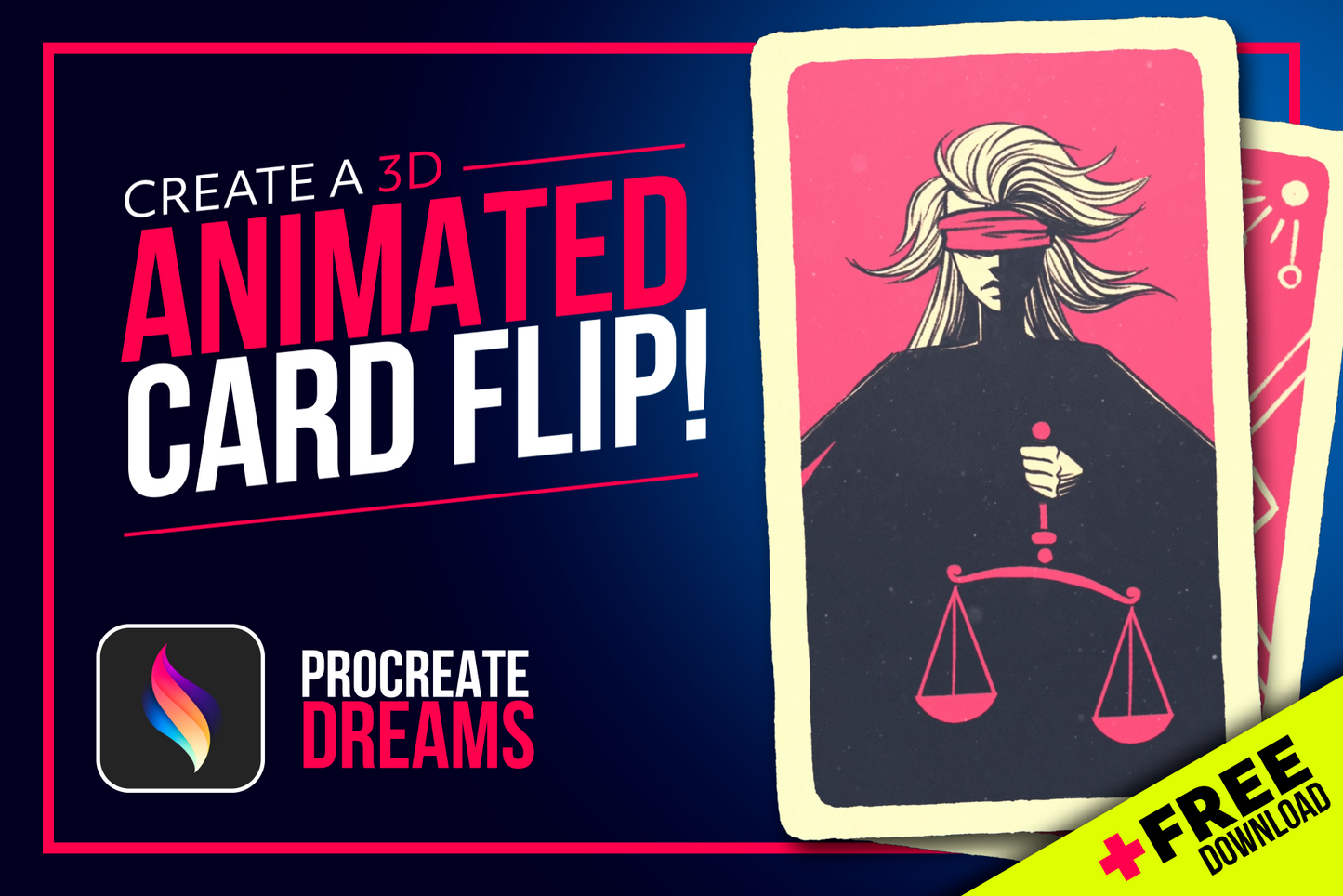 FREE Procreate Dreams 3D Card Animation Files and Tutorial