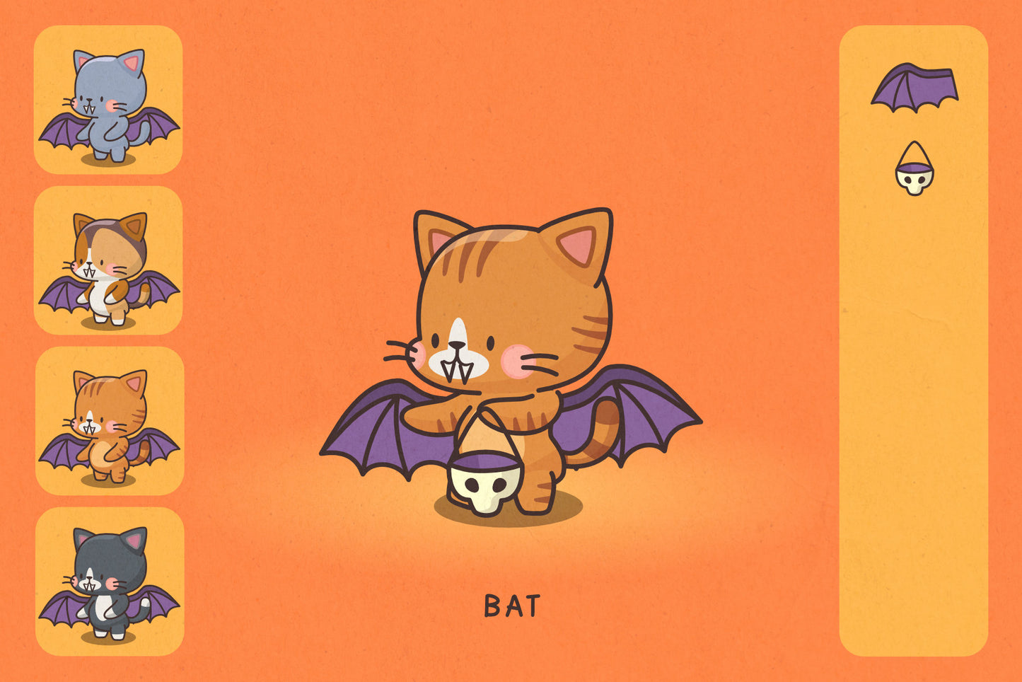 Cats in Costumes Halloween Edition - Cute Vector Illustrations