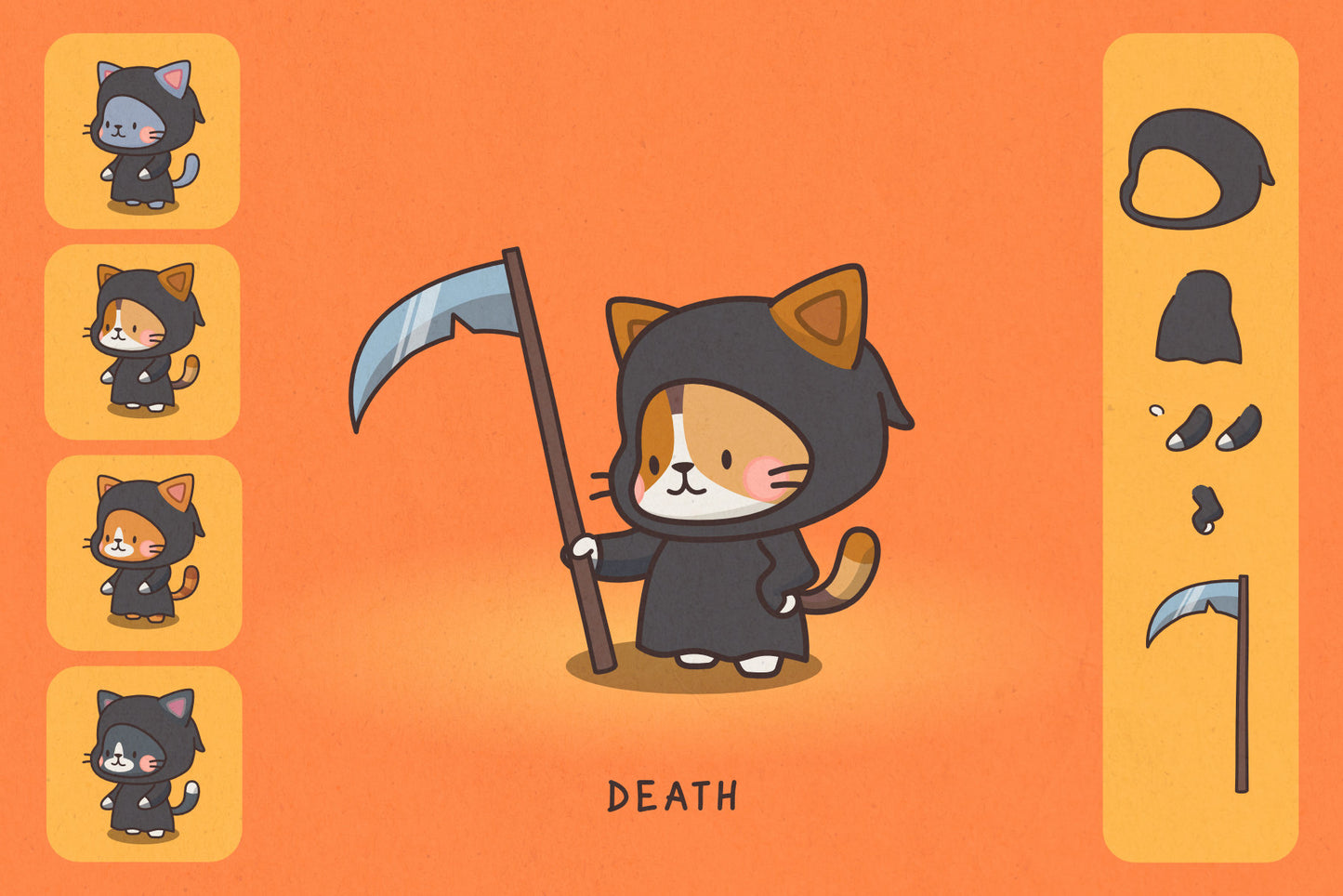 Cats in Costumes Halloween Edition - Cute Vector Illustrations