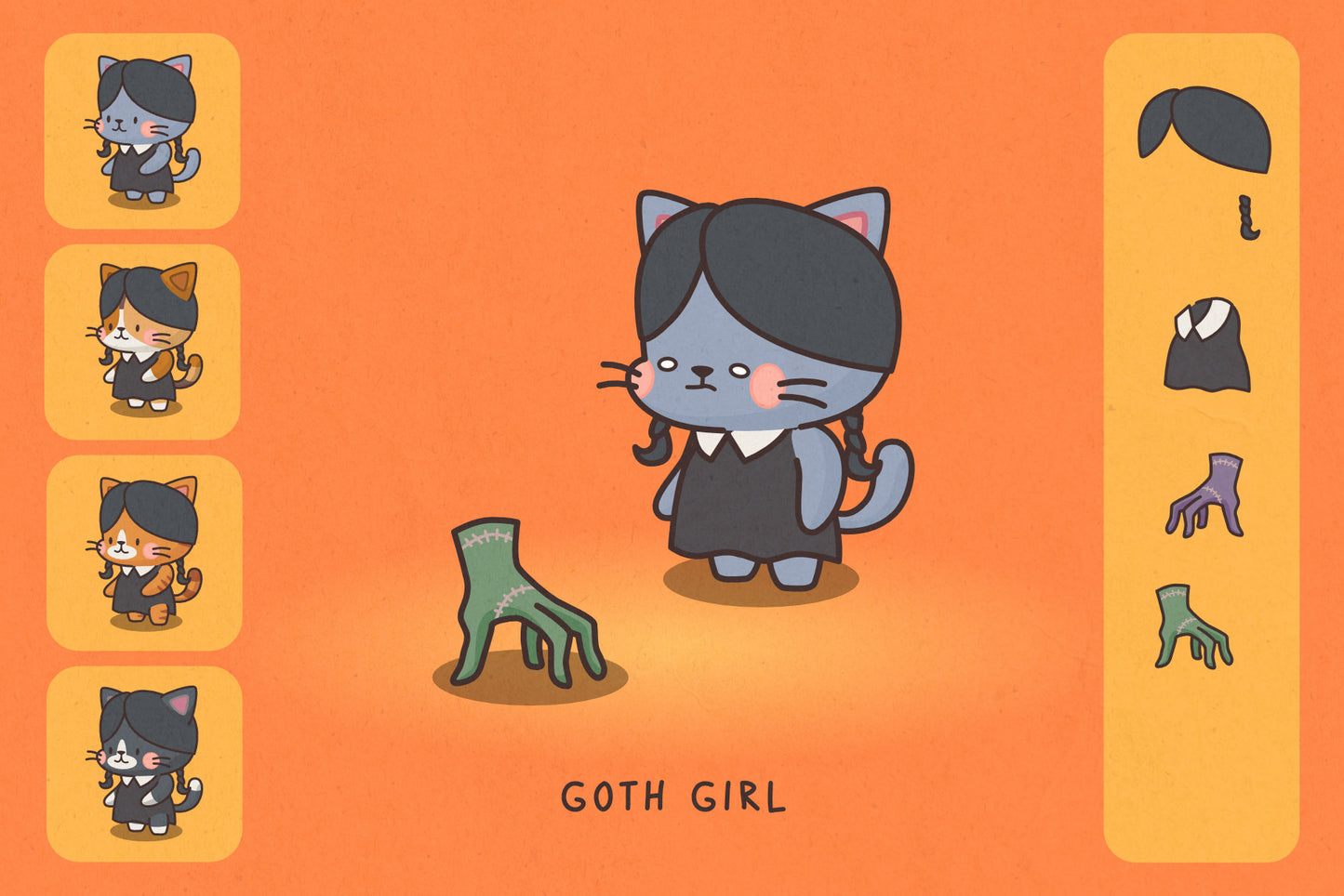 Cats in Costumes Halloween Edition - Cute Vector Illustrations