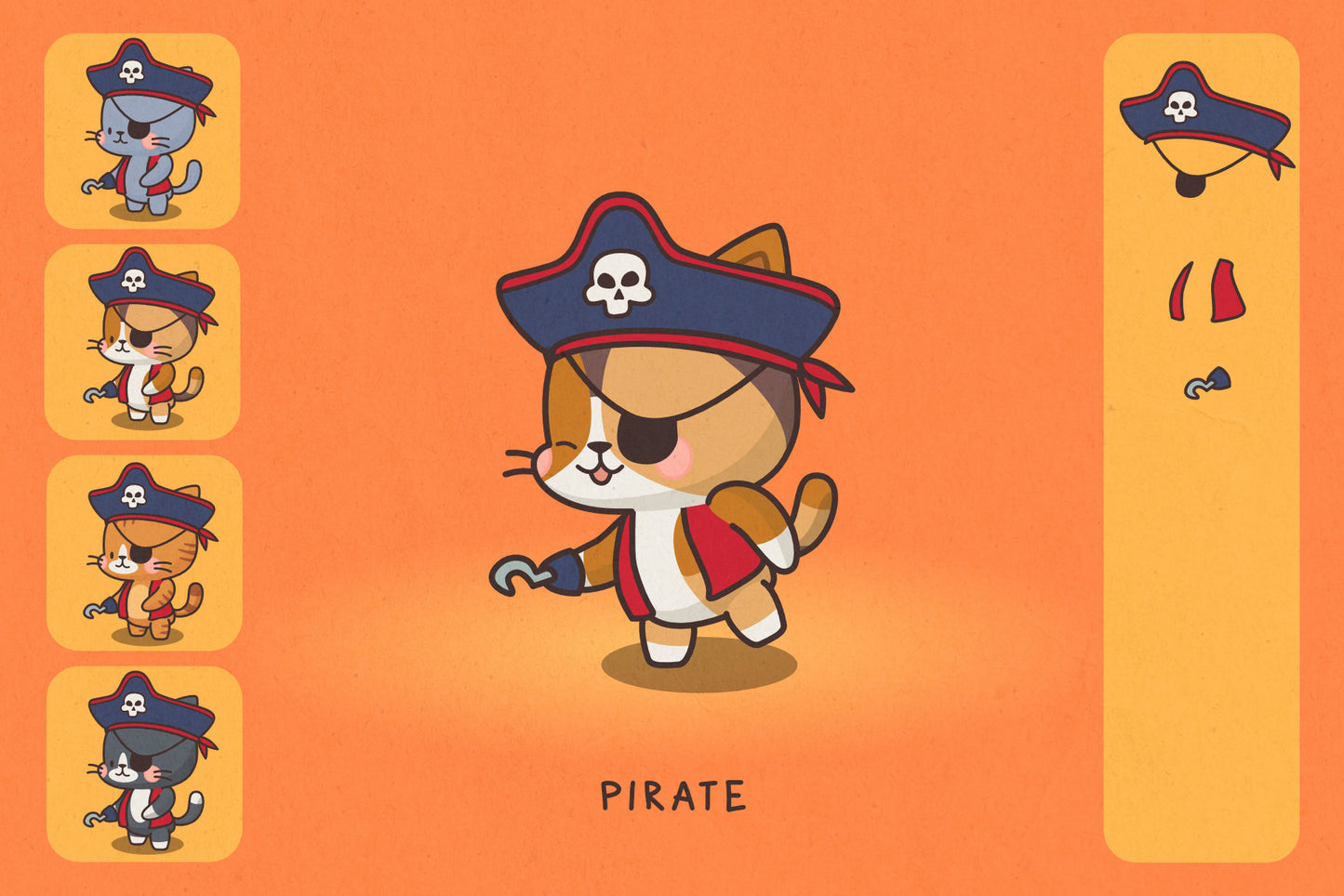 Cats in Costumes Halloween Edition - Cute Vector Illustrations