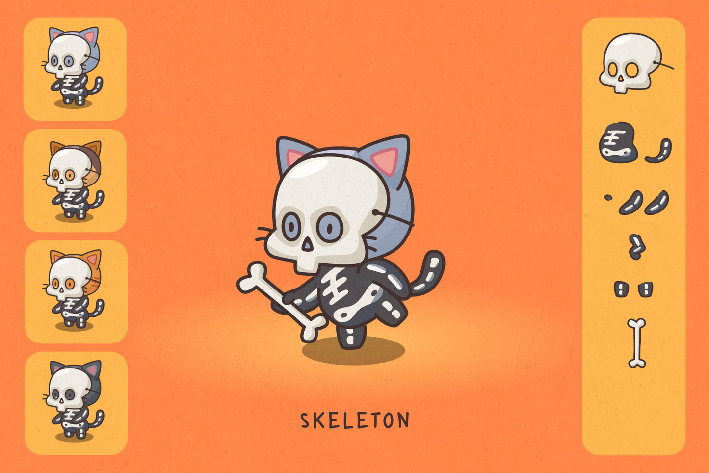 Cats in Costumes Halloween Edition - Cute Vector Illustrations