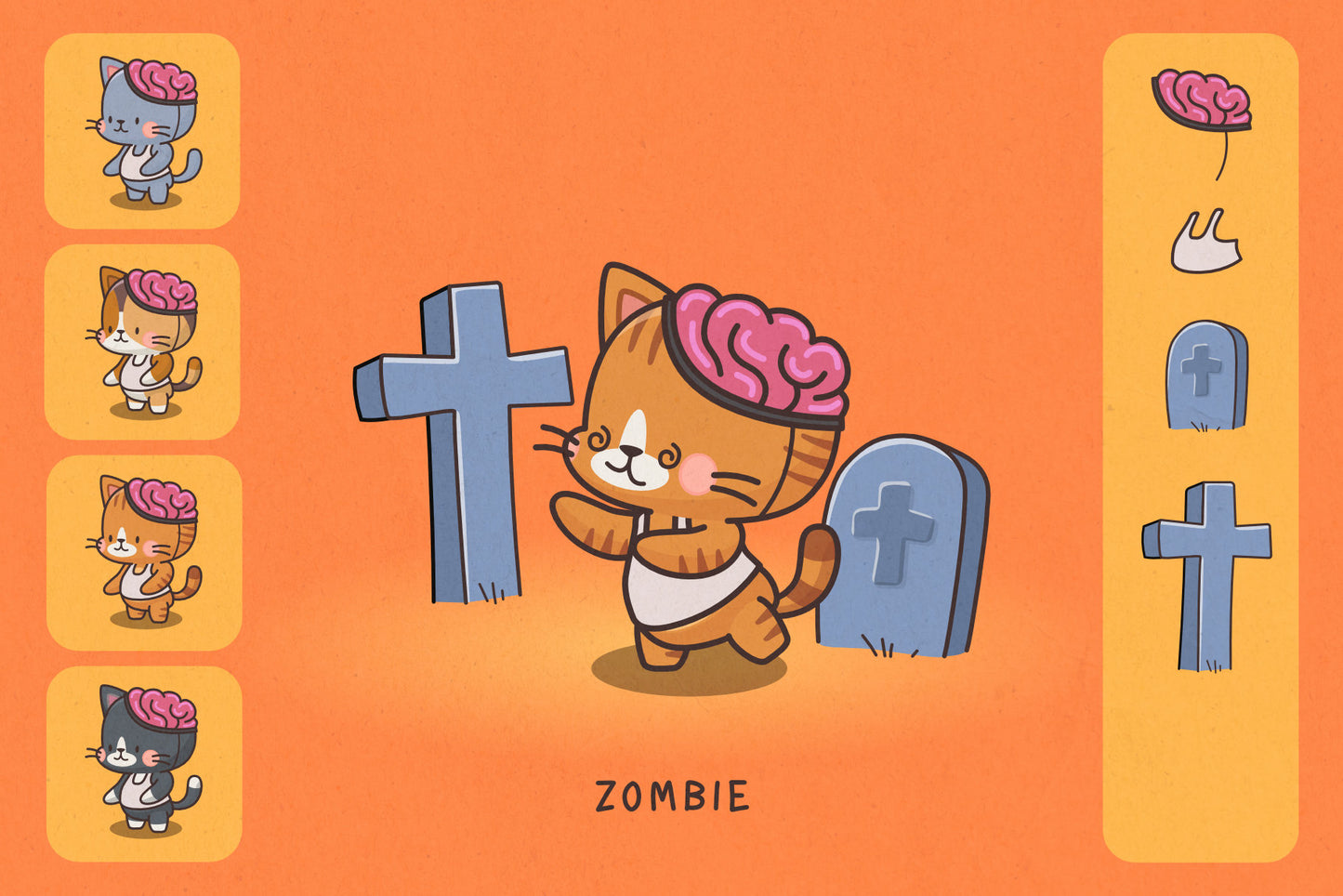 Cats in Costumes Halloween Edition - Cute Vector Illustrations