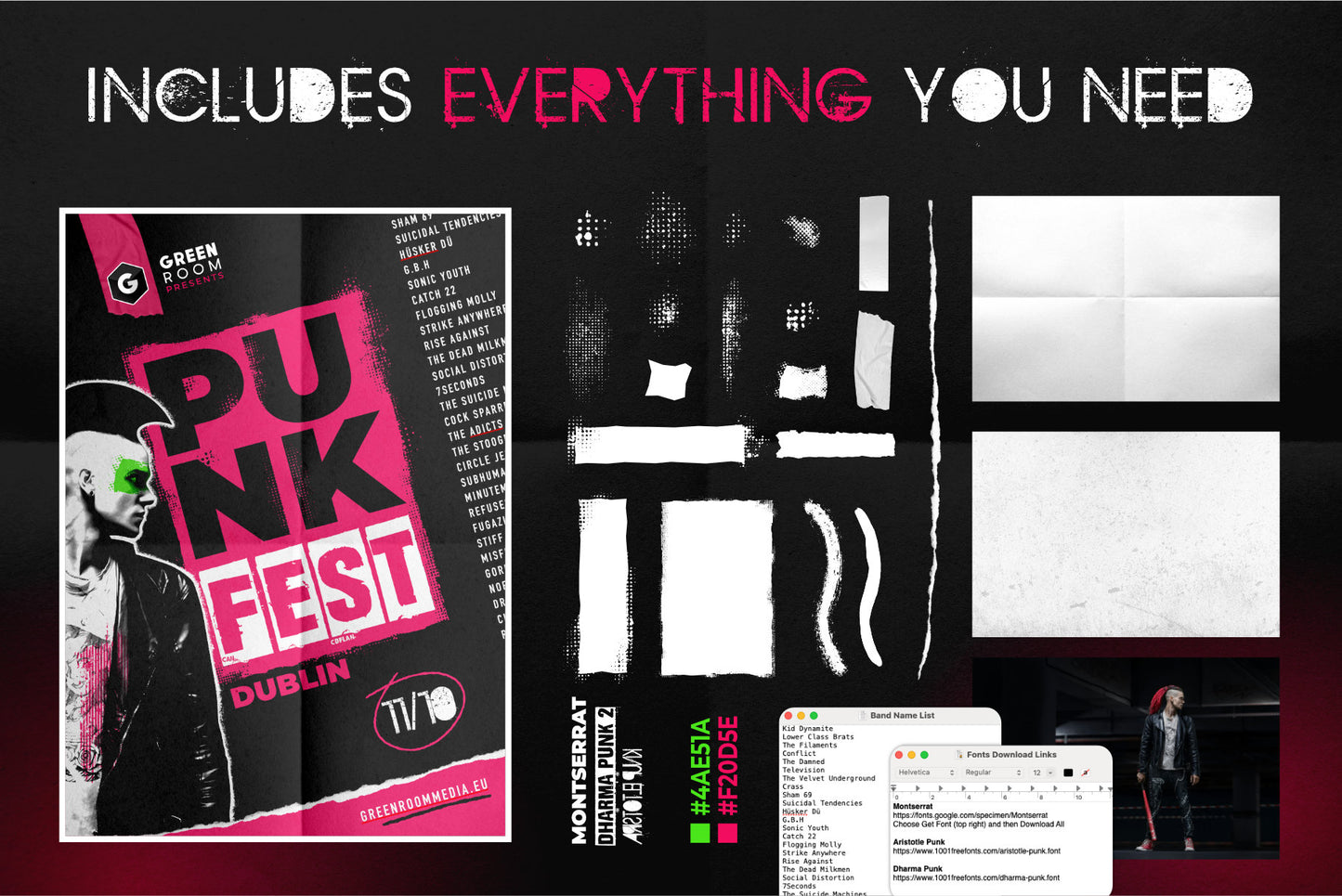 PUNK - FREE Affinity Designer Tutorial and minipack