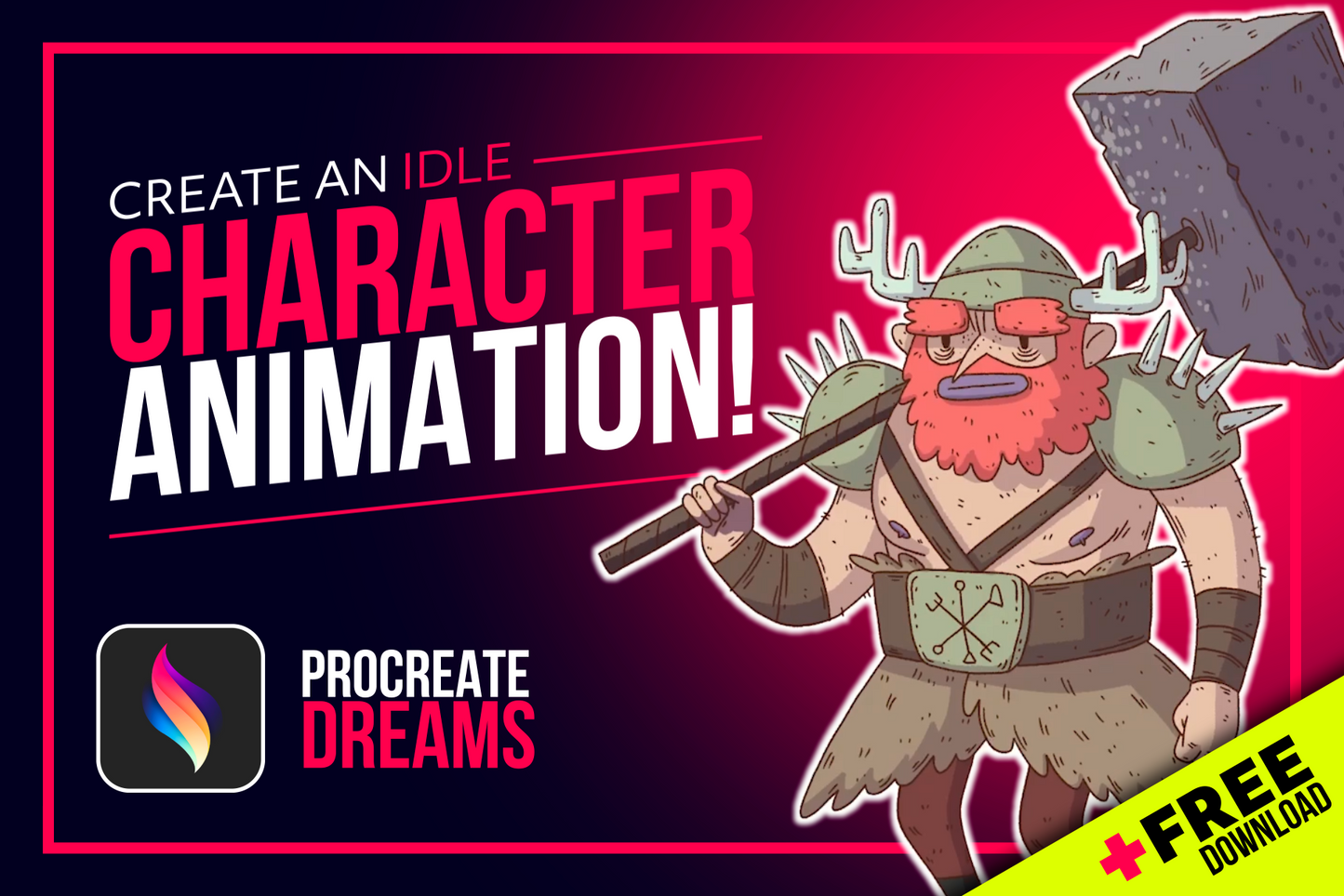 FREE Procreate Dreams Character Animation Files and Tutorial