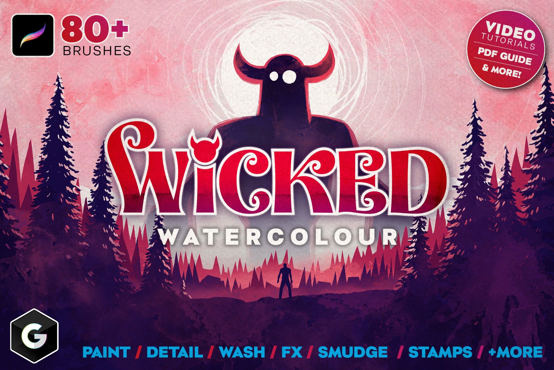 Wicked Watercolour for Procreate – Green Room Media Shop