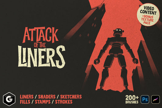 Attack of the Liners for Procreate and Photoshop